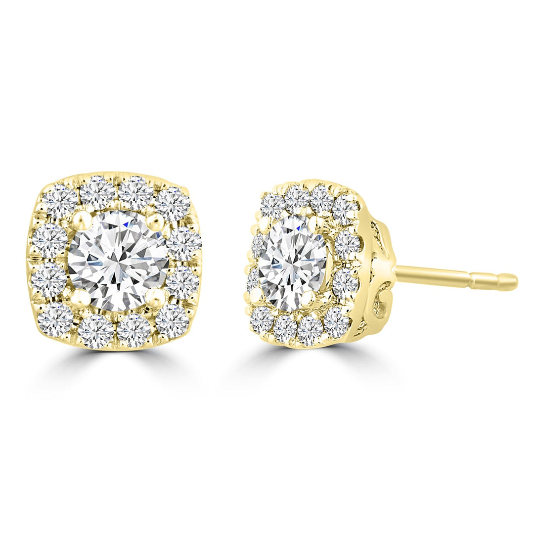 1.87ct Lab Grown Diamond Earrings in 18K Yellow Gold