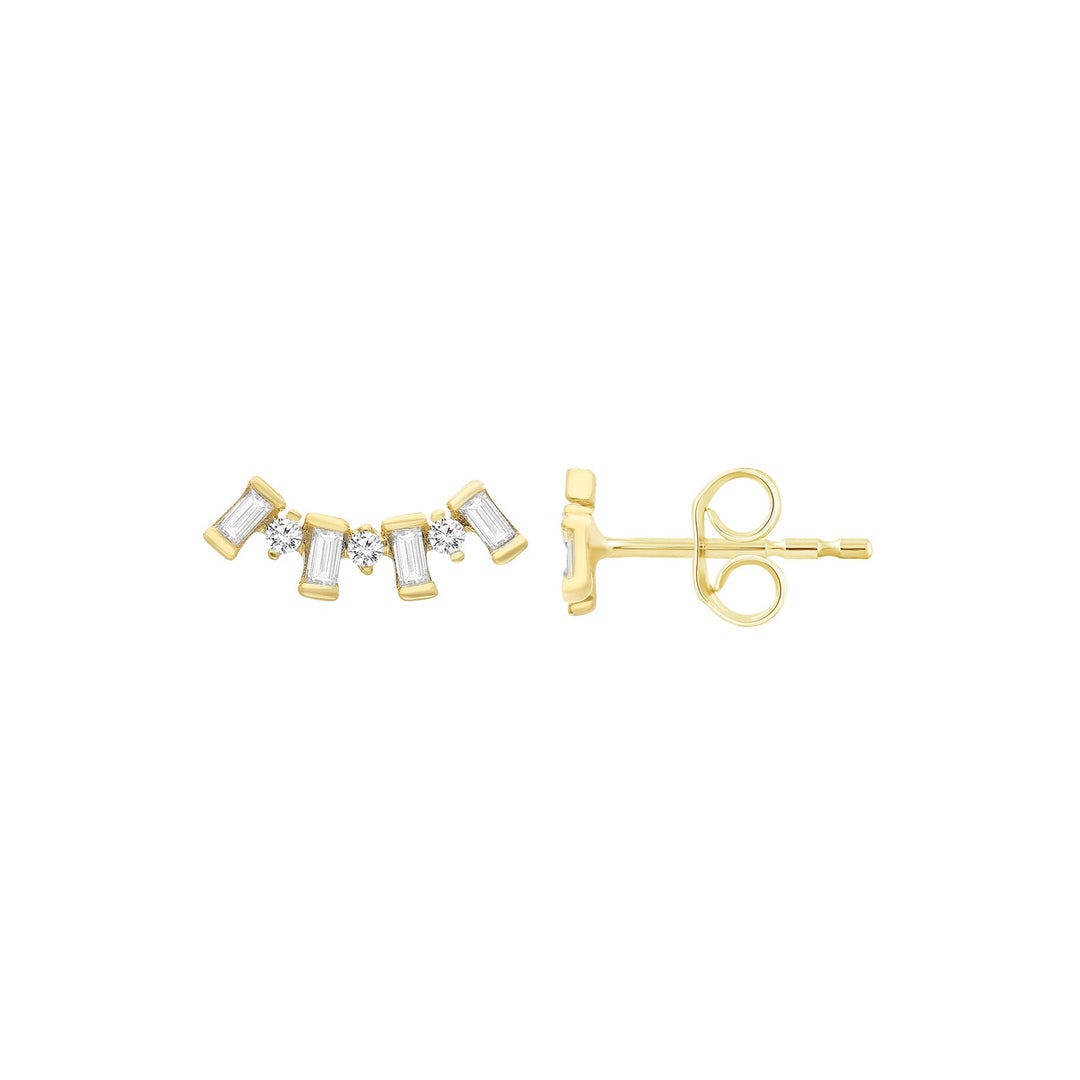 0.2ct Lab Grown Diamond Earrings in 9K Yellow Gold