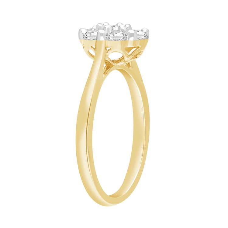 0.75ct Lab Grown Diamond Ring in 9K Yellow Gold