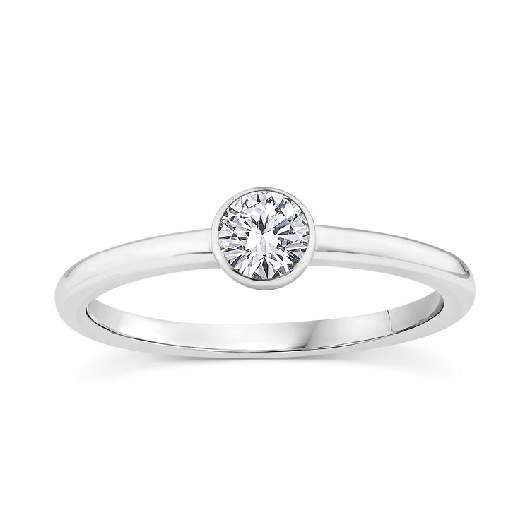 0.25ct Lab Grown Diamond Ring in 9K White Gold