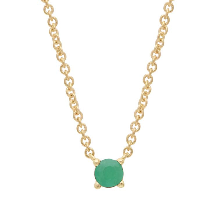 Emerald Necklace 40-45cm in 9K Yellow Gold