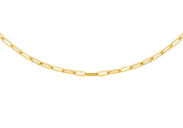 9K Yellow Gold Paper Chain Necklace 45 cm