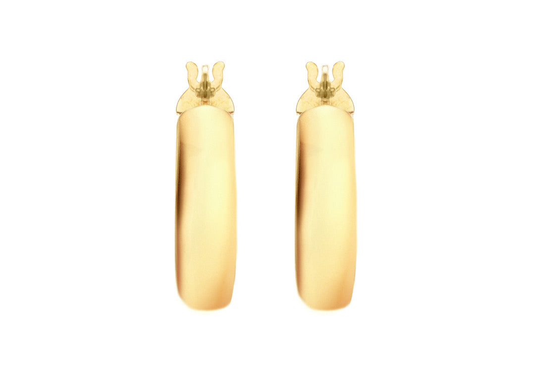 9K Yellow Gold Creole Hoops 15 mm