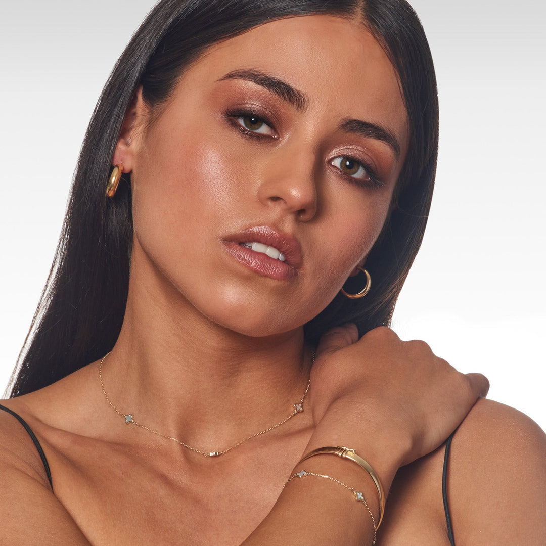 9K Yellow Gold Polished Hinged Bangle 60 mm