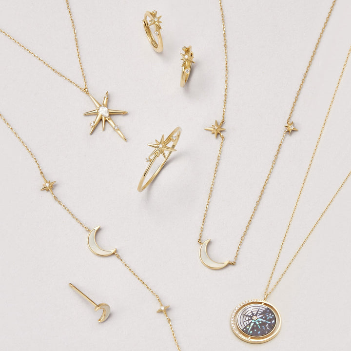 Ania Haie 14kt Gold Diamond Star Pendant Necklace