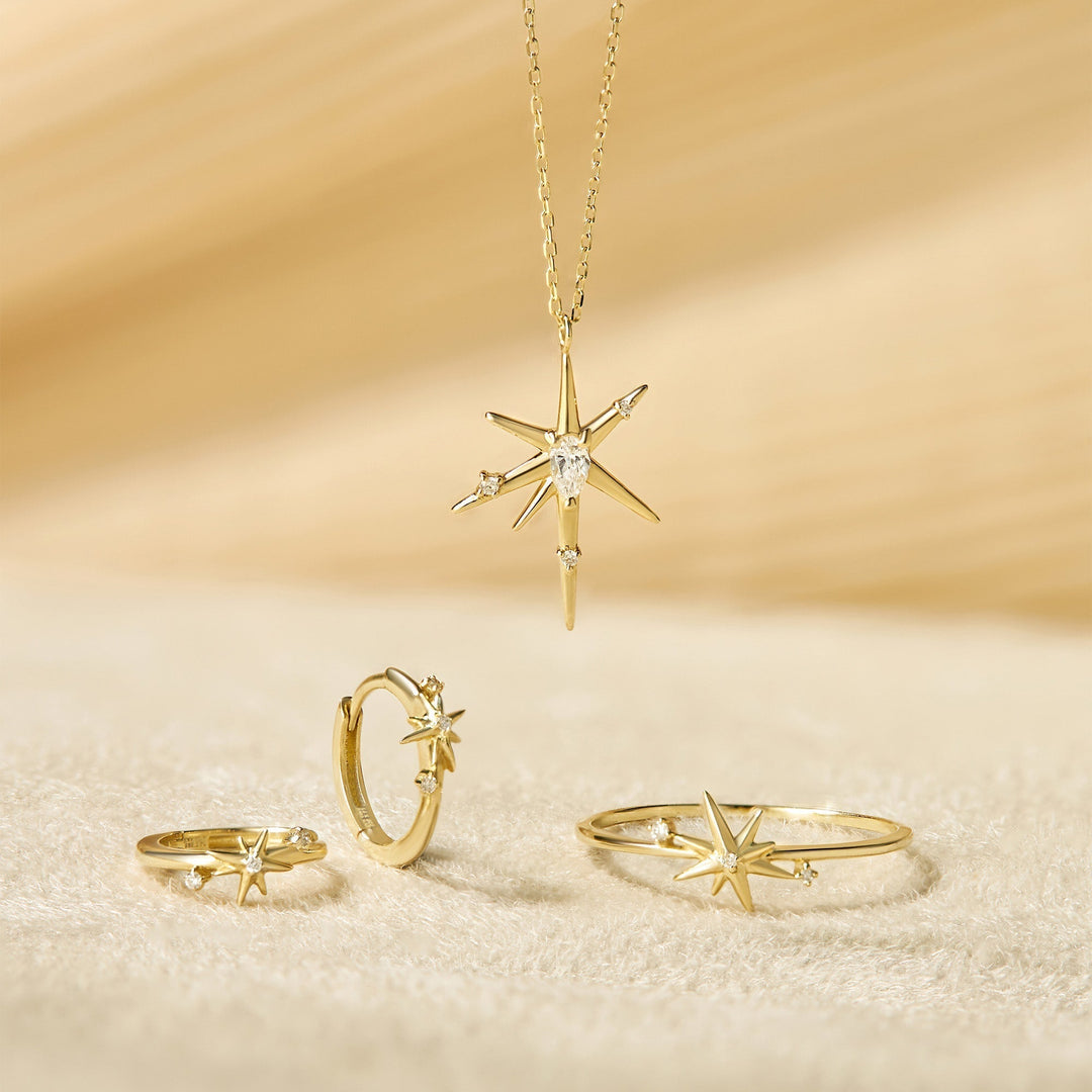 Ania Haie 14kt Gold Diamond Star Pendant Necklace