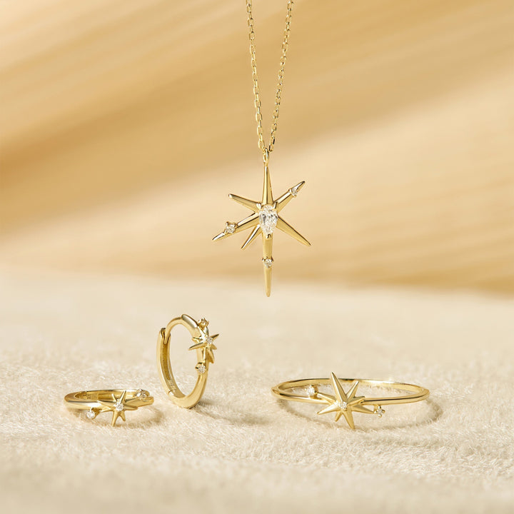 Ania Haie 14kt Gold Diamond Star Pendant Necklace