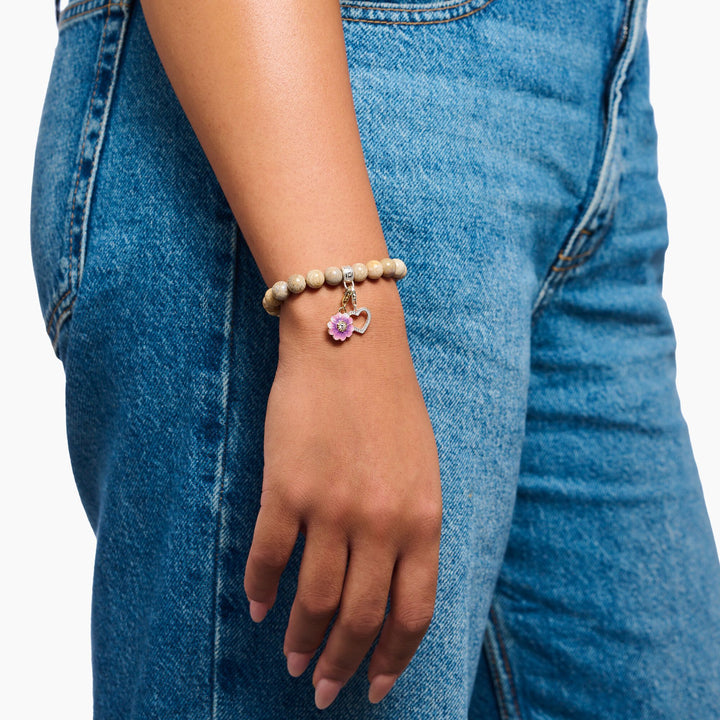 THOMAS SABO Violet Flower Gold Charm