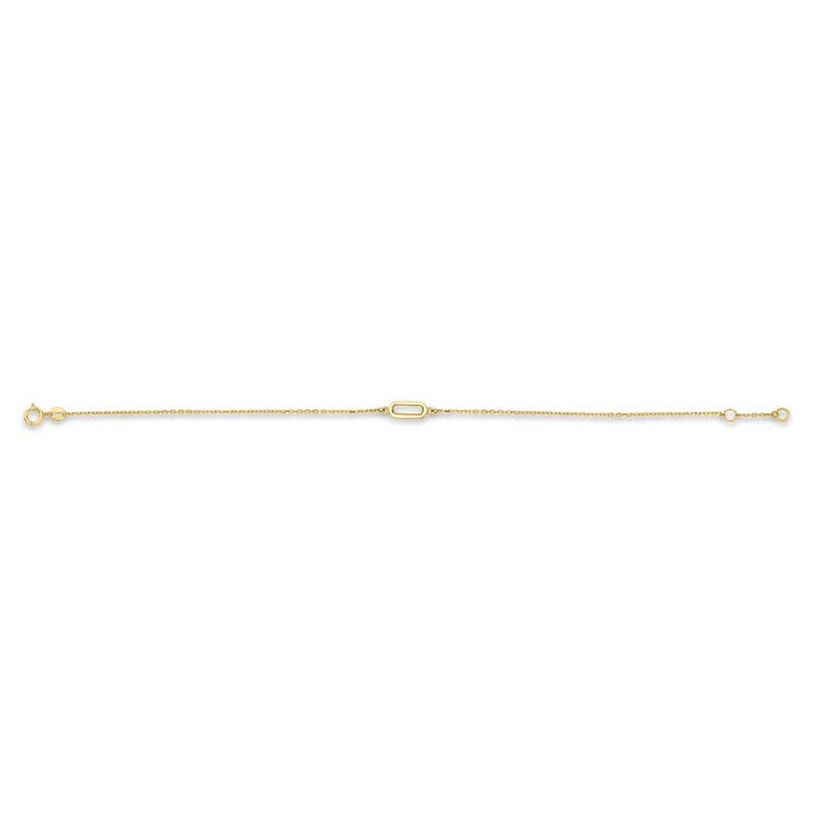 9K Yellow Gold Mop Bracelet 17-19cm
