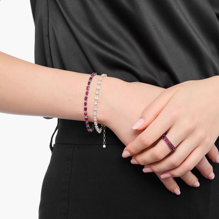 THOMAS SABO Bracelet with ruby red zirconia