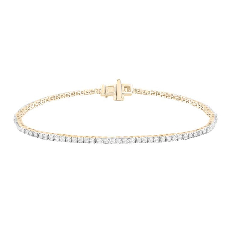 Diamond Tennis Bracelet with 2.00ct Diamonds in 9K Yellow Gold