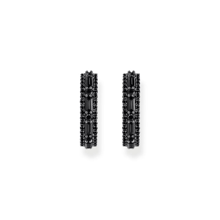 THOMAS SABO Hoop earrings with black zirconia