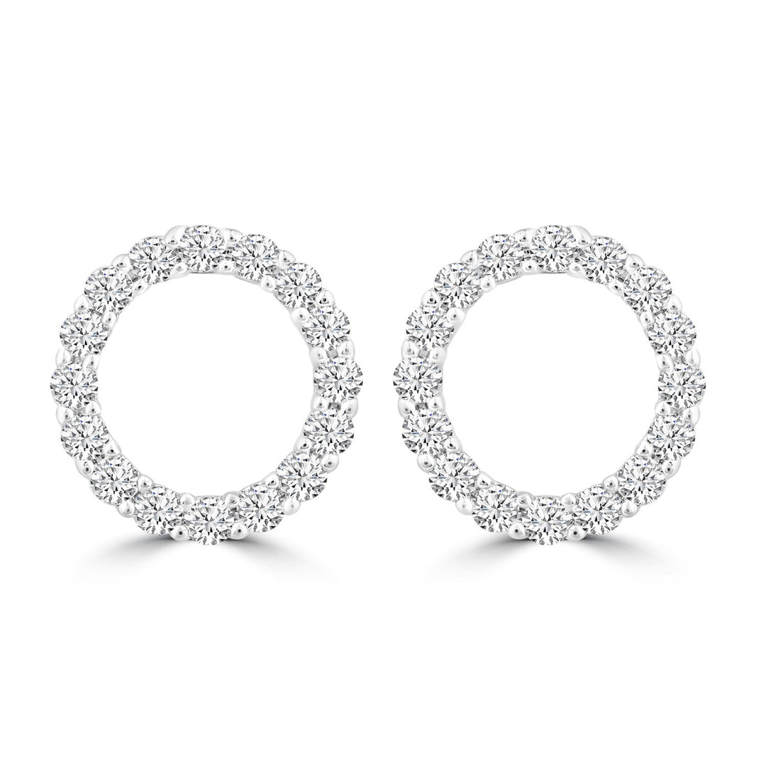 Diamond Fashion Earrings with 0.20ct Diamonds in 9K White Gold - EF-5954-W