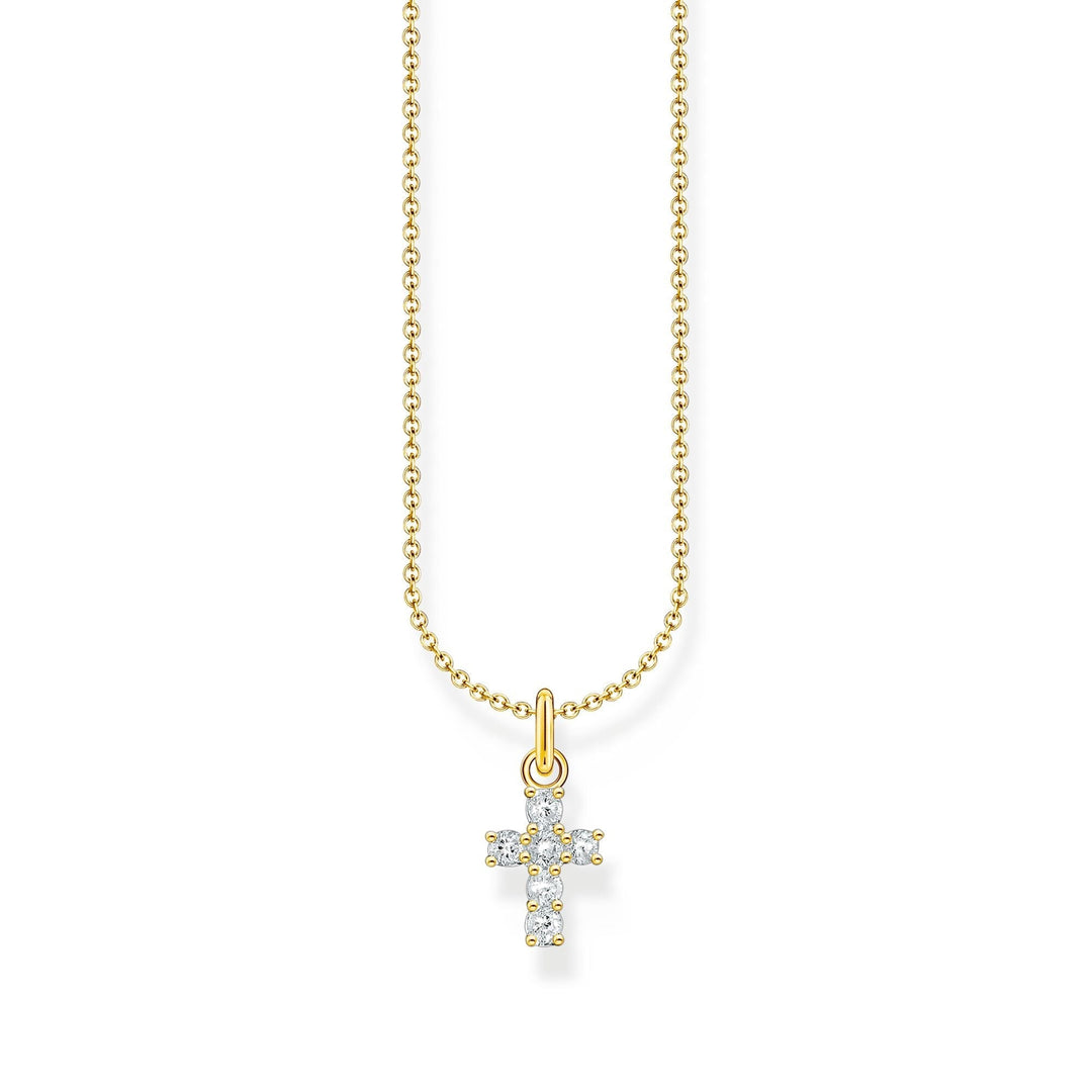 THOMAS SABO Cross pendant necklace with white zirconia