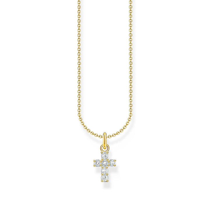 THOMAS SABO Cross pendant necklace with white zirconia
