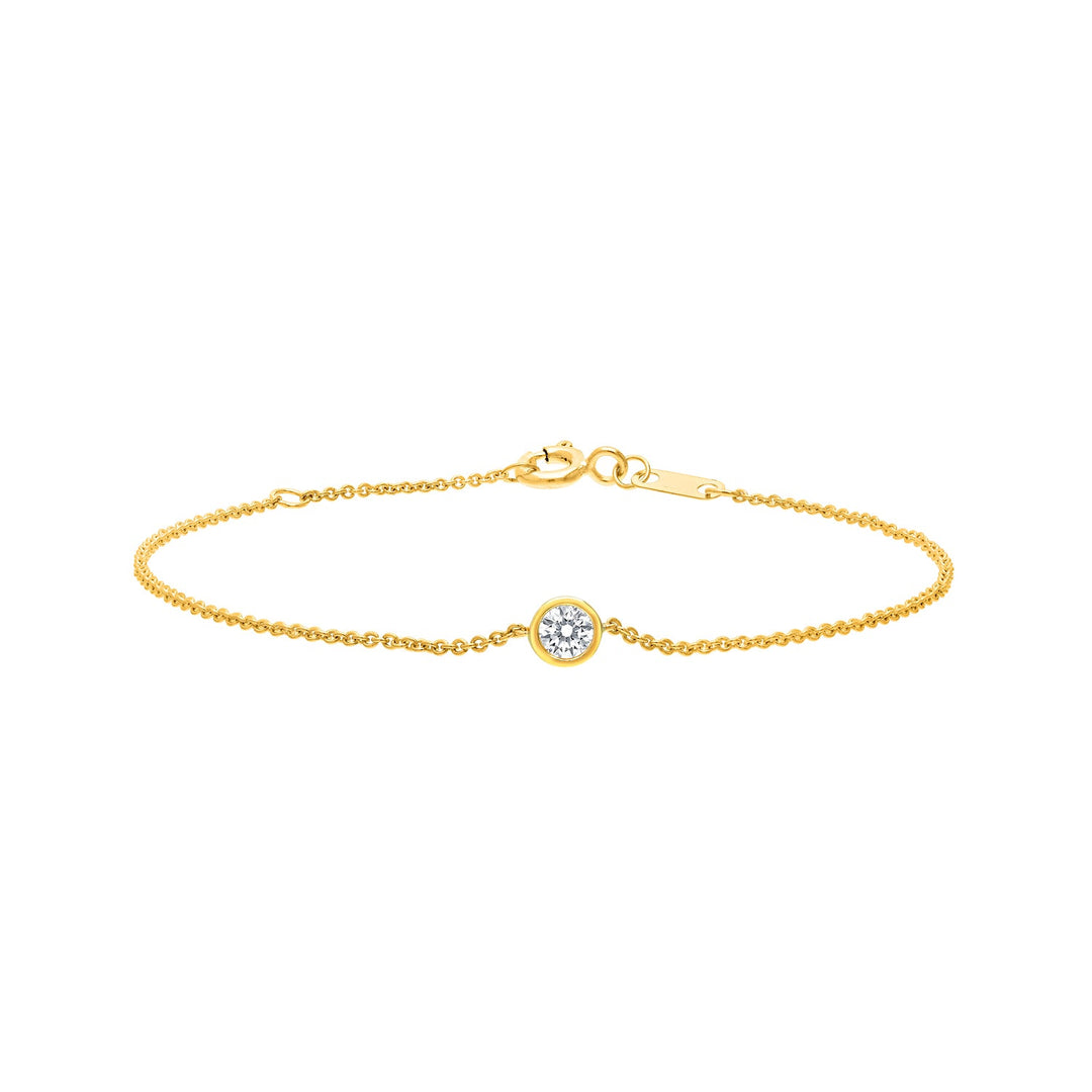 0.15ct Lab Grown Diamond 16-18cm Bracelet in 9K Yellow Gold