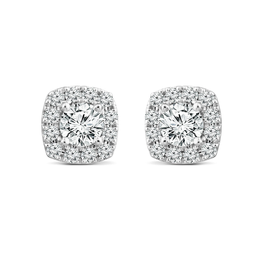 1.87ct Lab Grown Diamond Stud Earrings in 18K White Gold