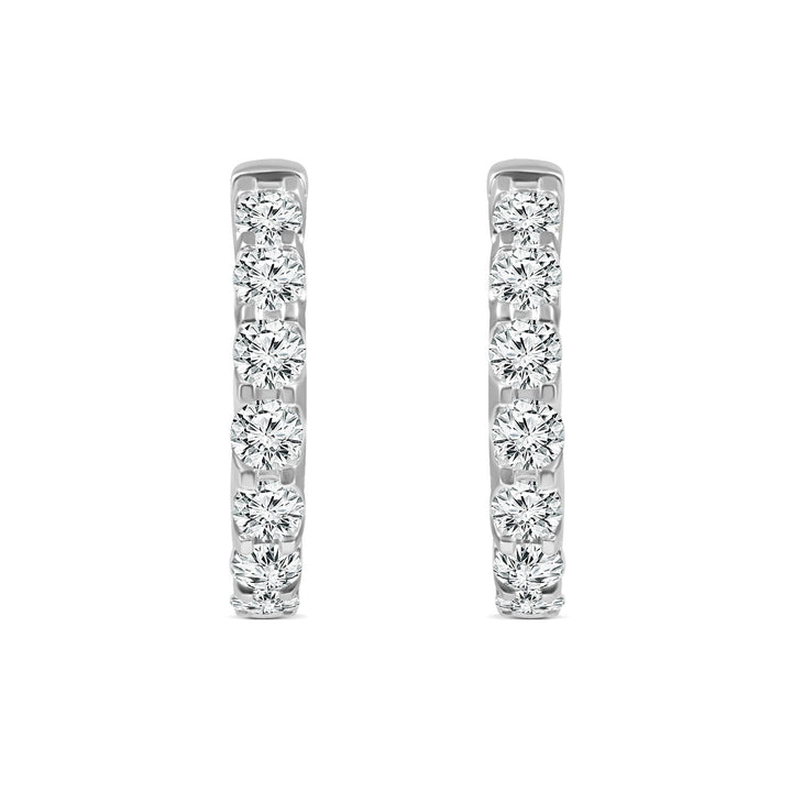 1.50ct Lab Grown Diamond Hoop Earrings in 18K White Gold