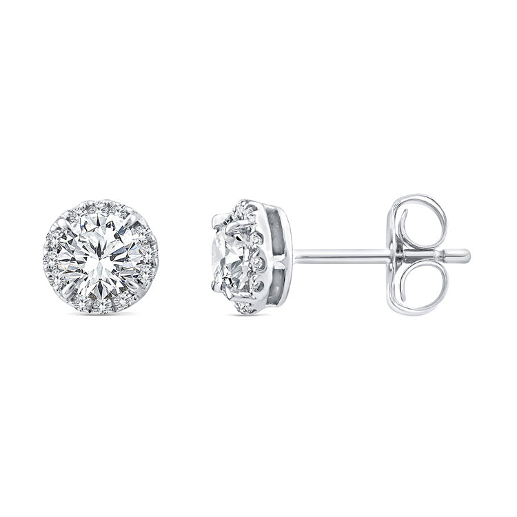 1.12ct Lab Grown Diamond Earrings in 9K White Gold