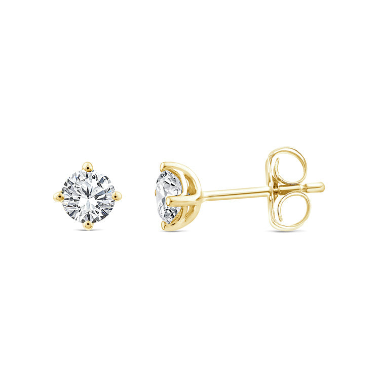 0.50ct Lab Grown Diamond Earrings in 9K Yellow Gold