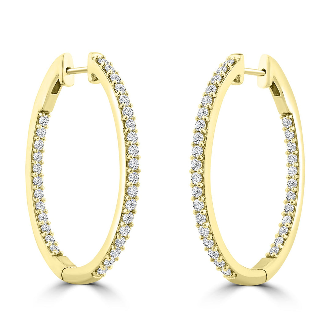 2.00ct Lab Grown Diamond Earrings in 18K Yellow Gold