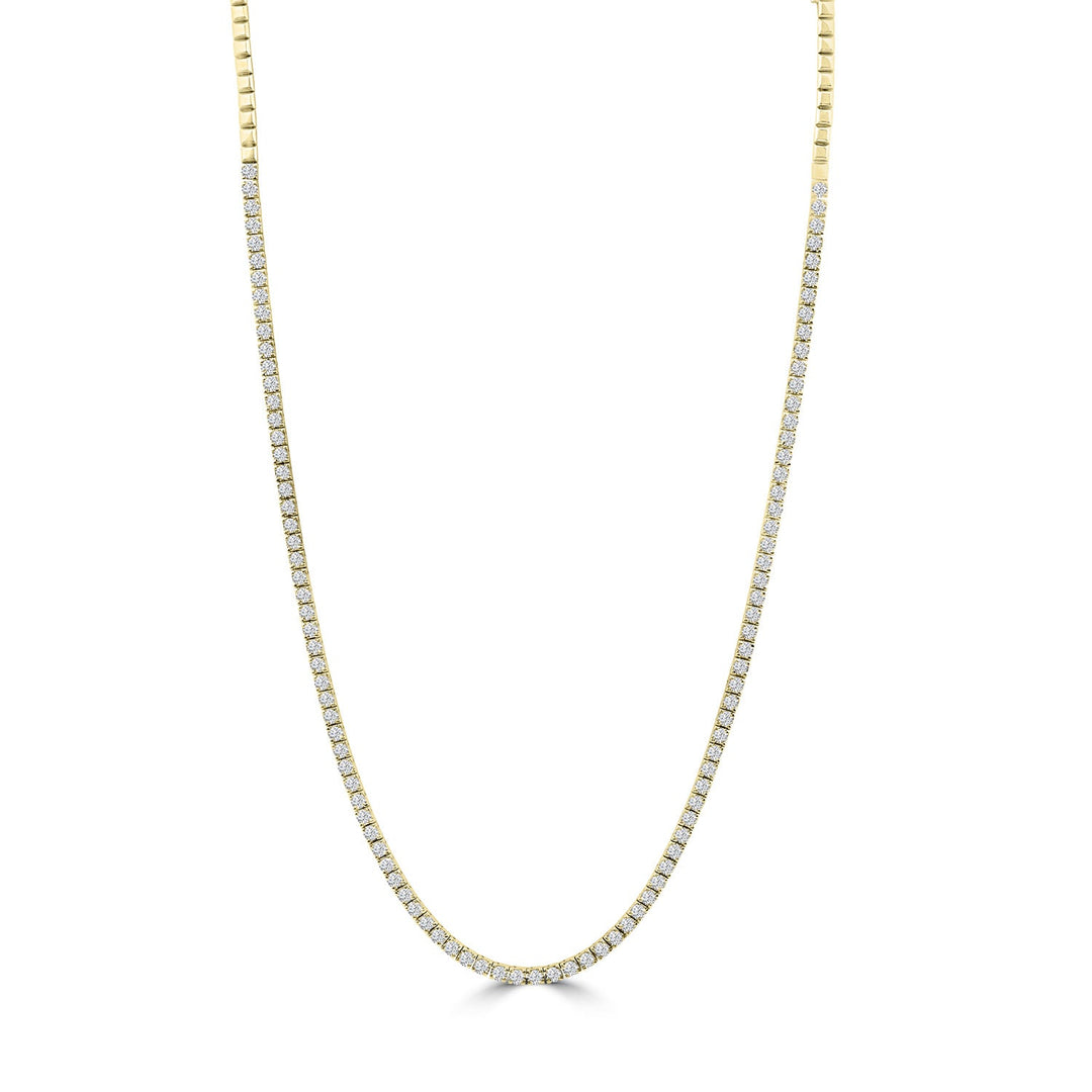 8.50ct Lab Grown Diamond Necklace in 18K Yellow Gold