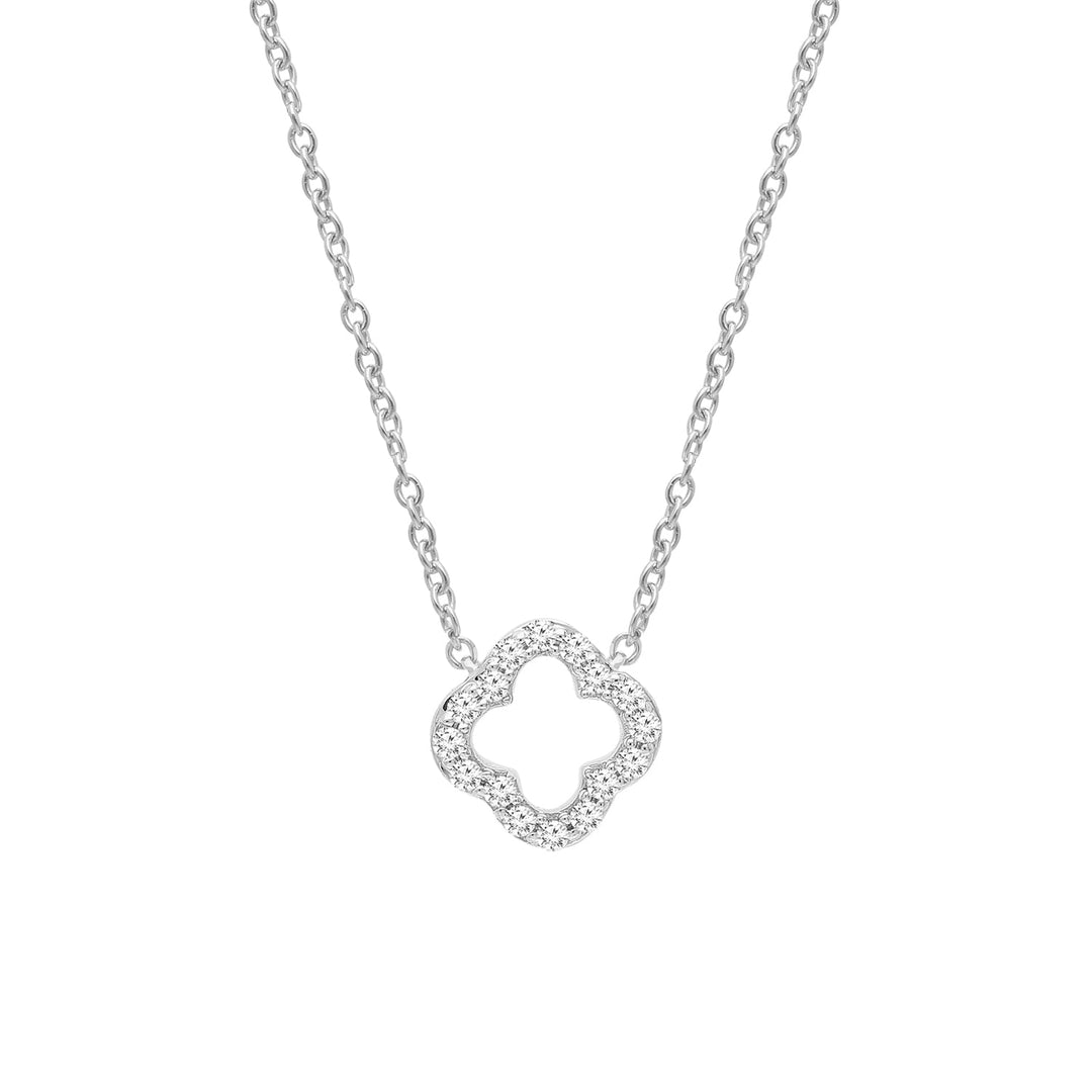 0.09ct Lab Grown Diamond Necklace in 9K White Gold