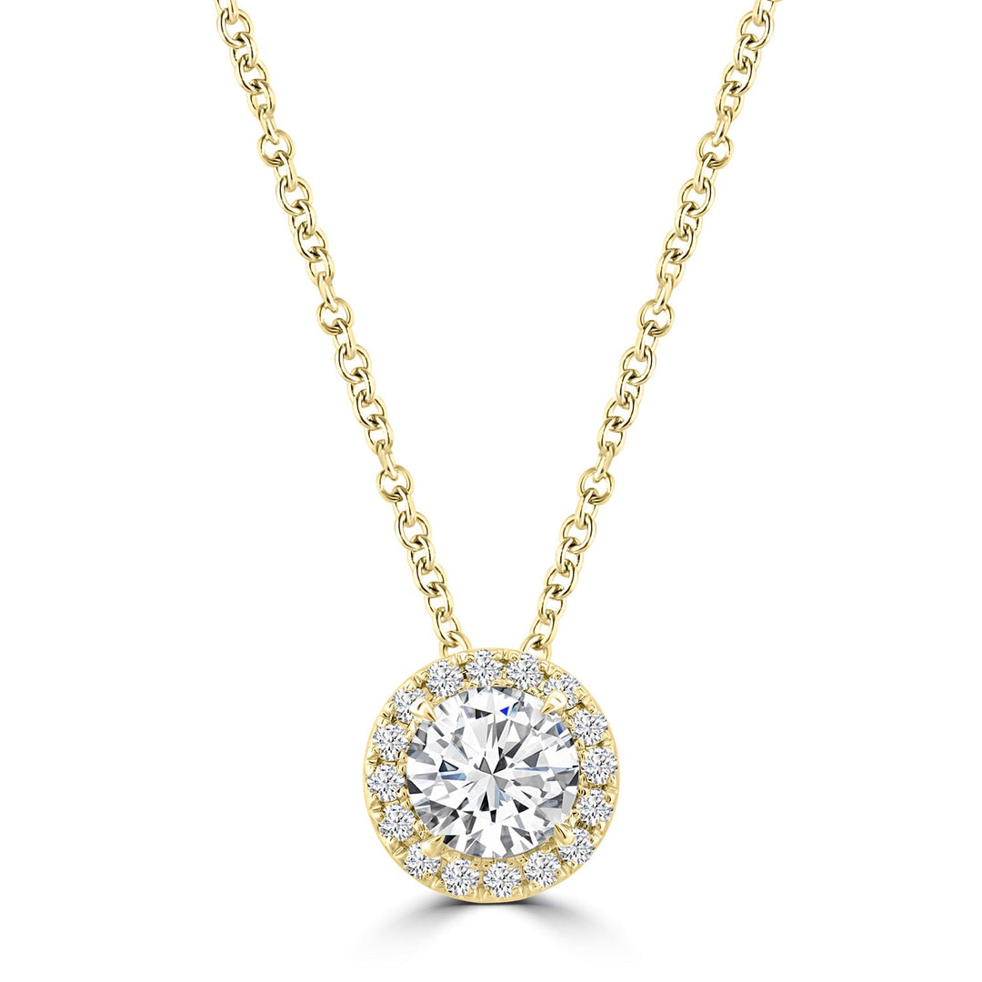 1.25ct Lab Grown Diamond Necklace in 18K Yellow Gold