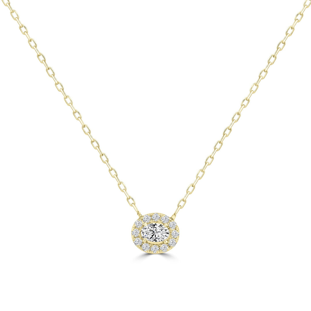 0.78ct Lab Grown Diamond Necklace in 18K Yellow Gold