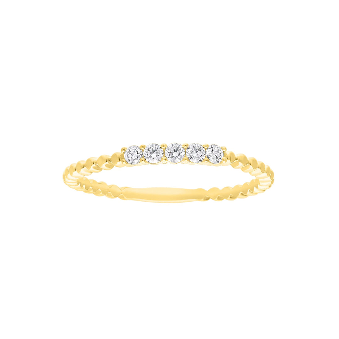 0.12ct Lab Grown Diamond Ring in 9K Yellow Gold