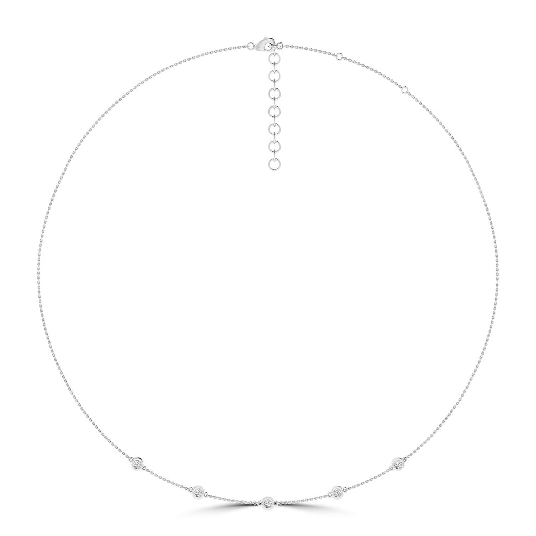 Diamond Necklace with 0.25ct Diamonds in 9K White Gold