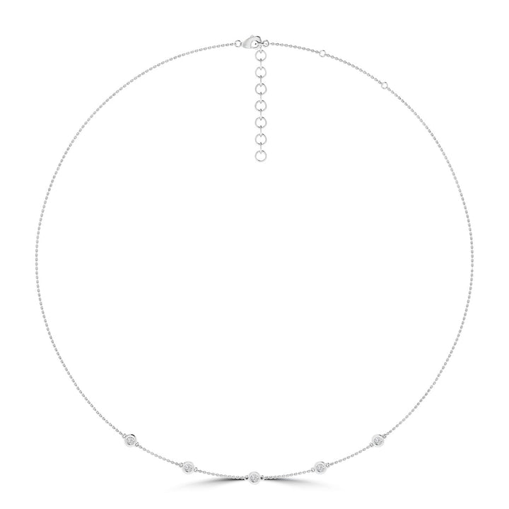 Diamond Necklace with 0.25ct Diamonds in 9K White Gold