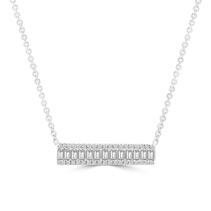0.18ct HI I1 Diamond Necklace 45cm in 9K White Gold