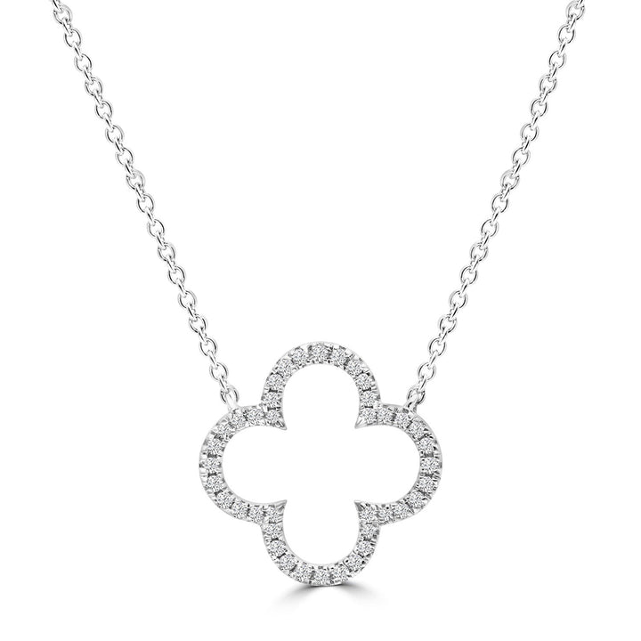 0.12ct HI I1 Diamond Necklace 45cm in 9K White Gold