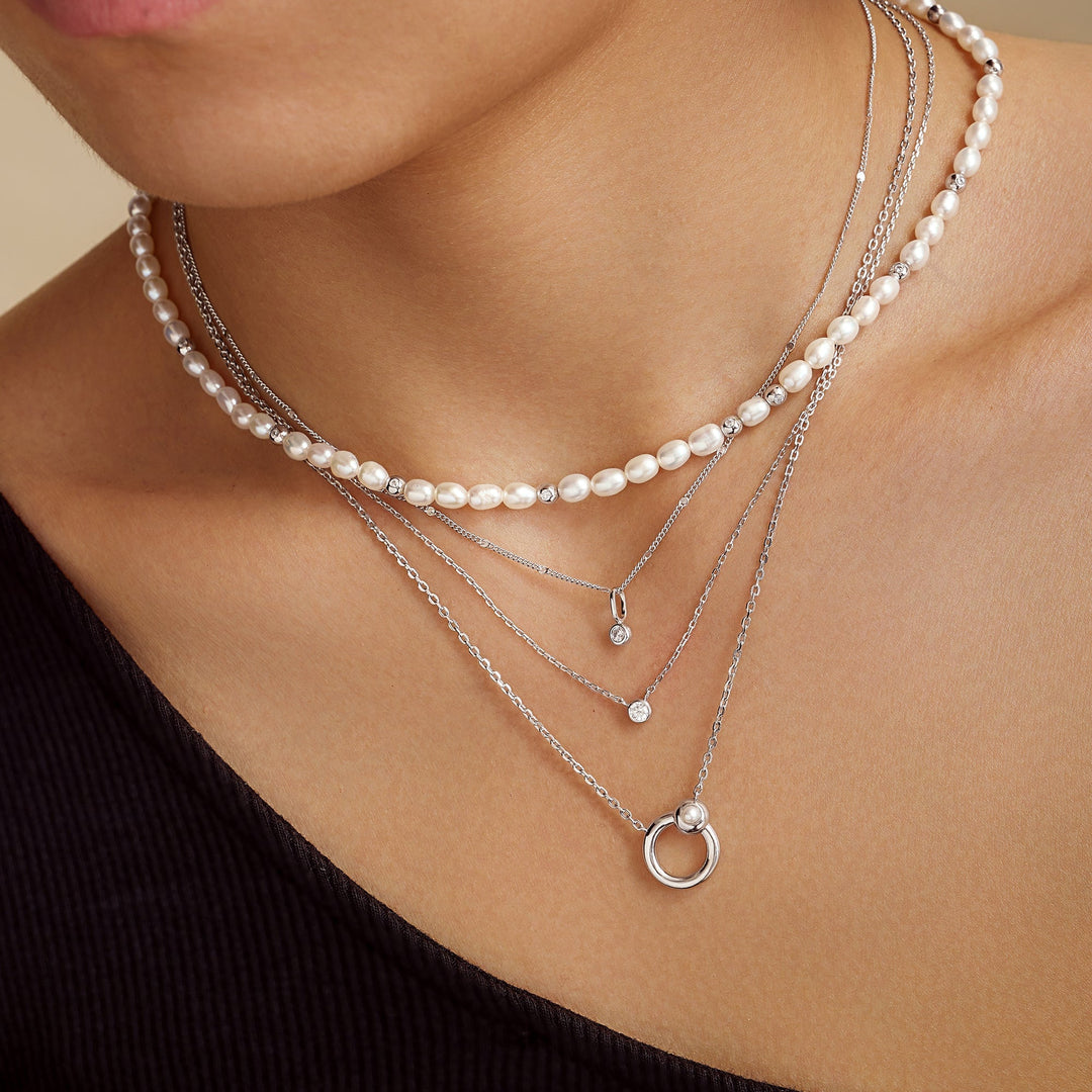 Ania Haie Silver Spheres Chain Necklace