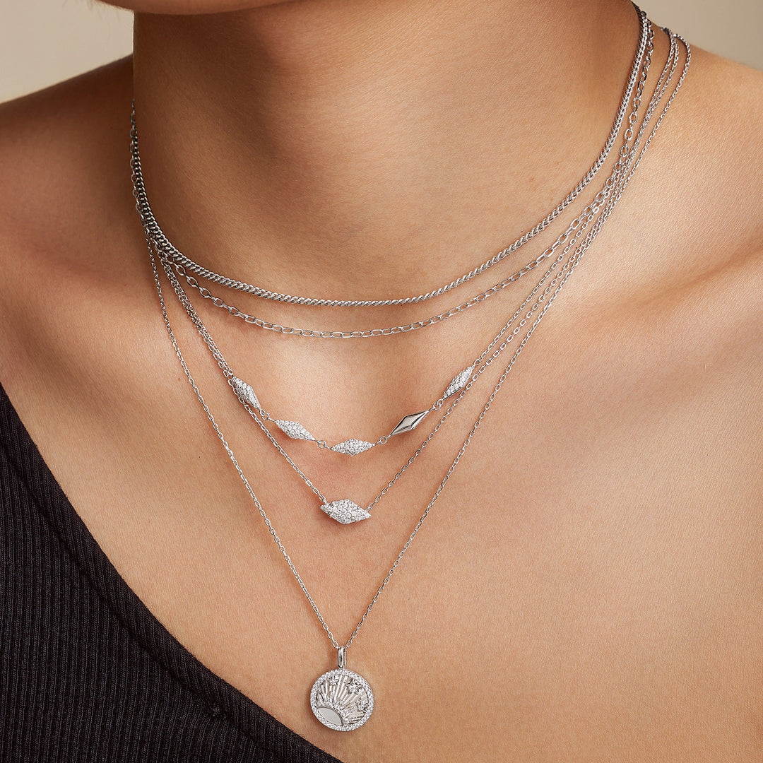 Ania Haie Silver Multi Sparkle Necklace