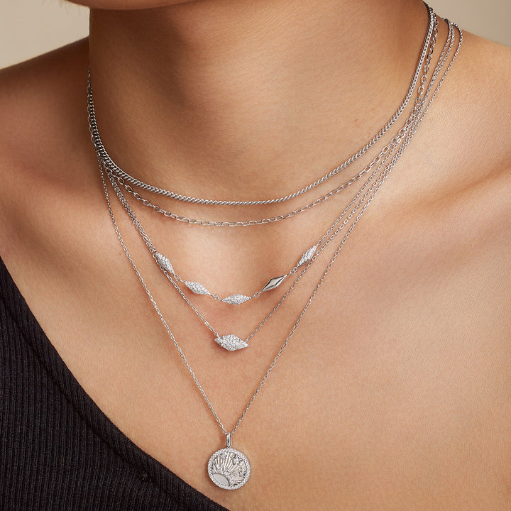 Ania Haie Silver Multi Sparkle Necklace