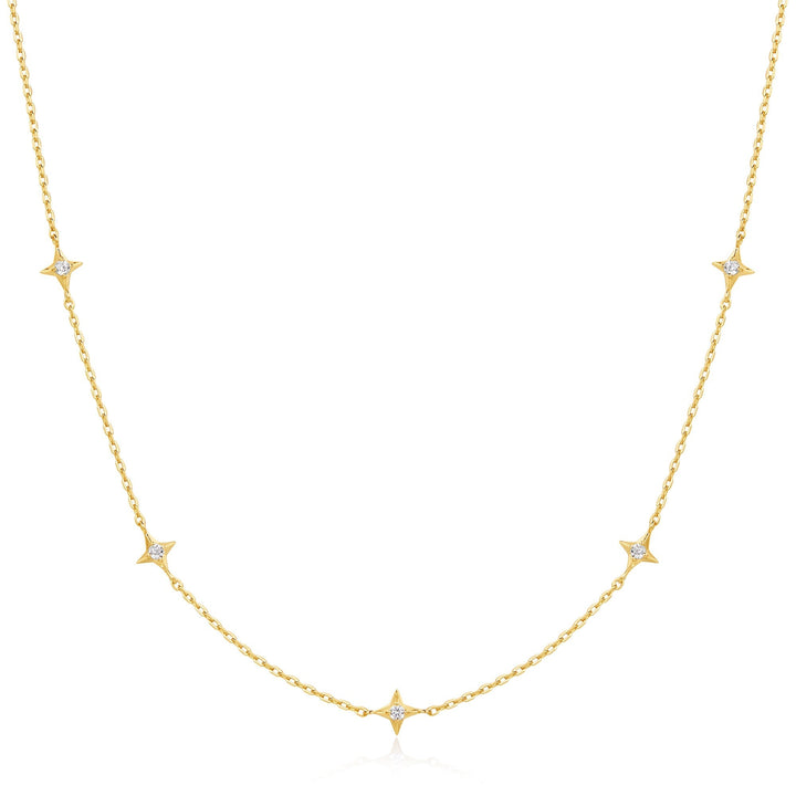 Ania Haie Gold Stars Station Necklace