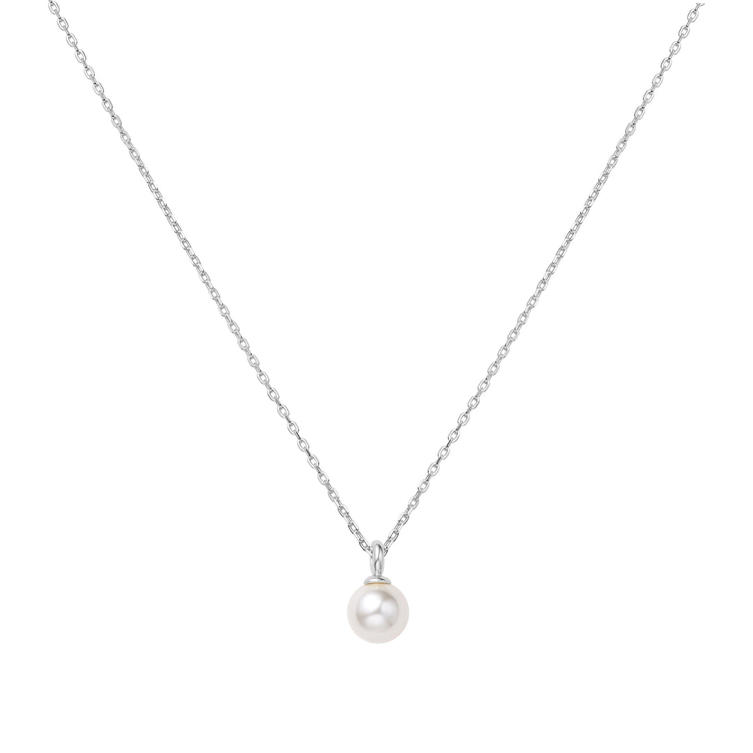 Ania Haie Silver Pearl Drop Pendant Necklace