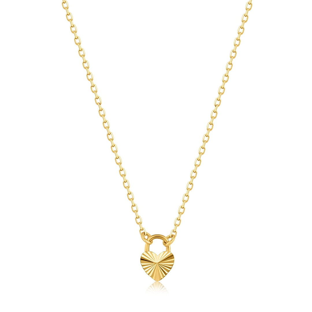 Ania Haie 14kt Gold Heart Padlock Necklace