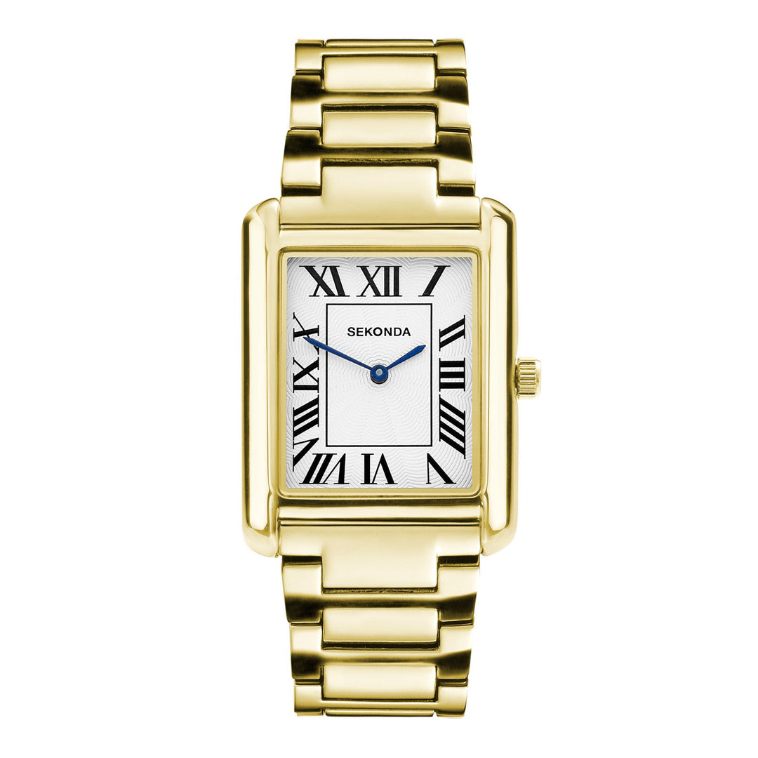 Sekonda Mens Clement Guilloche Dial Iron Plated Bracelet 28x37mm Watch