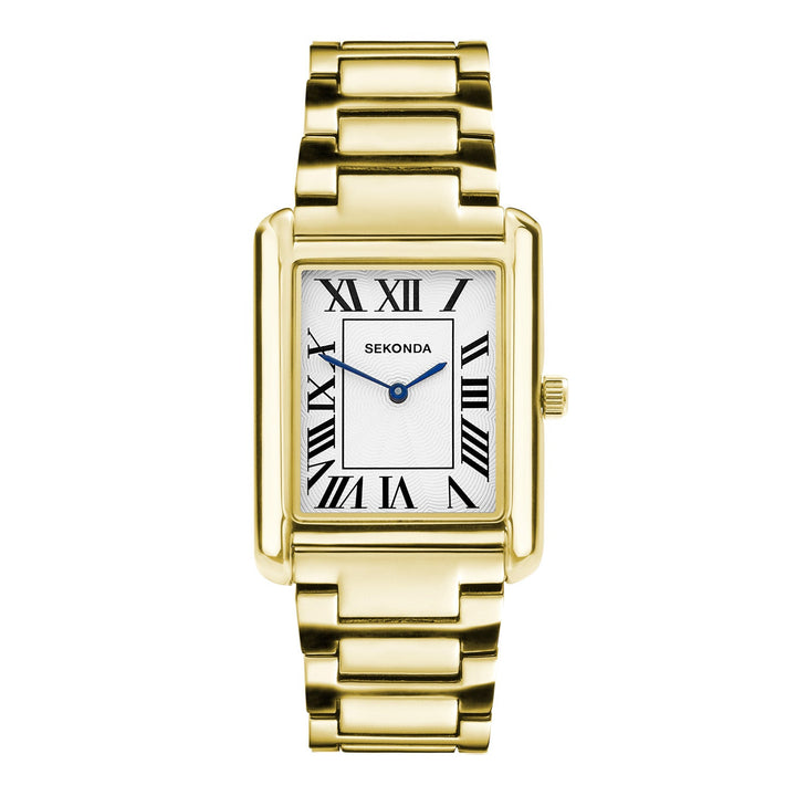 Sekonda Mens Clement Guilloche Dial Iron Plated Bracelet 28x37mm Watch