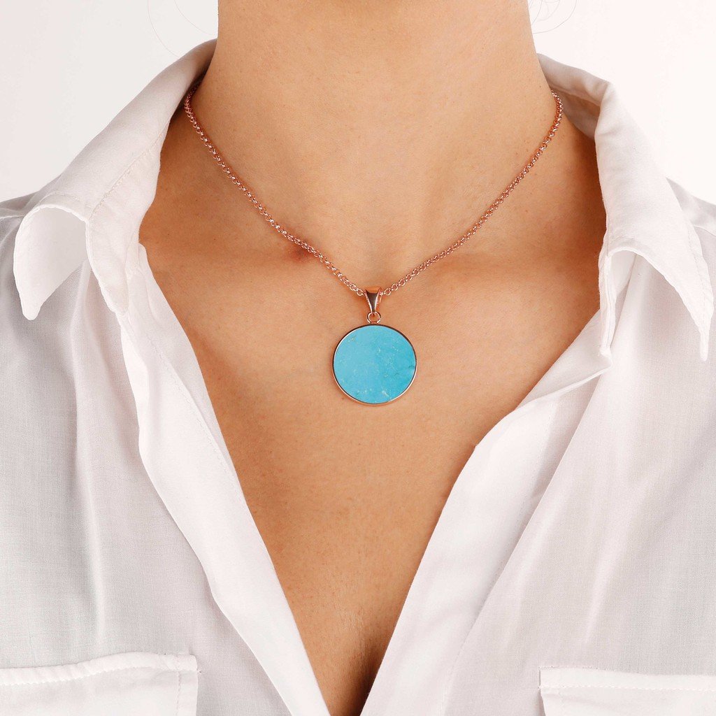 Bronzallure Magnesite  Disc Necklace